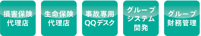 損害保険代理店 生命保険代理店 事項専用QQデスク グループシステム開発 グループ財務管理